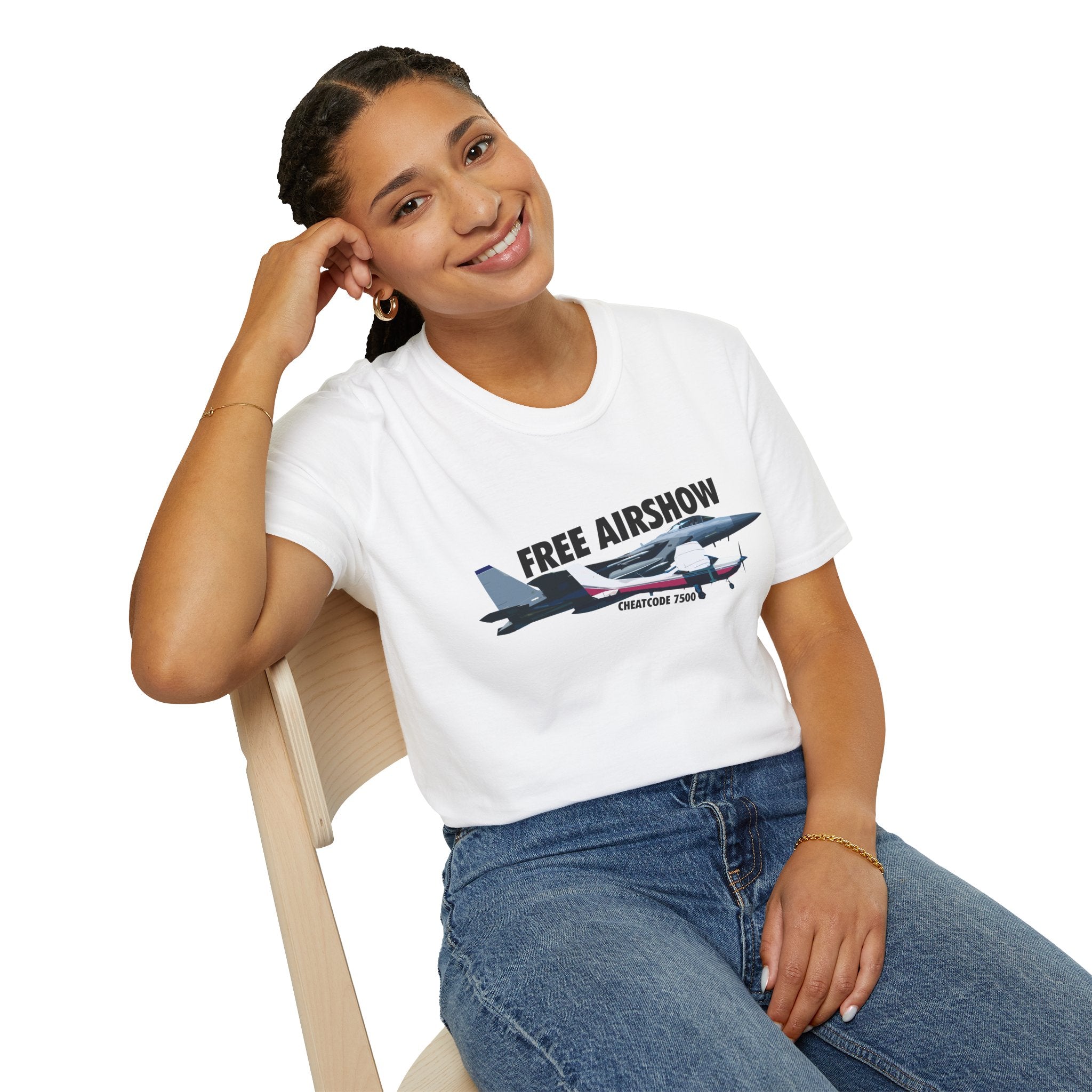 'Free Airshow Cheatcode 7500' Tee