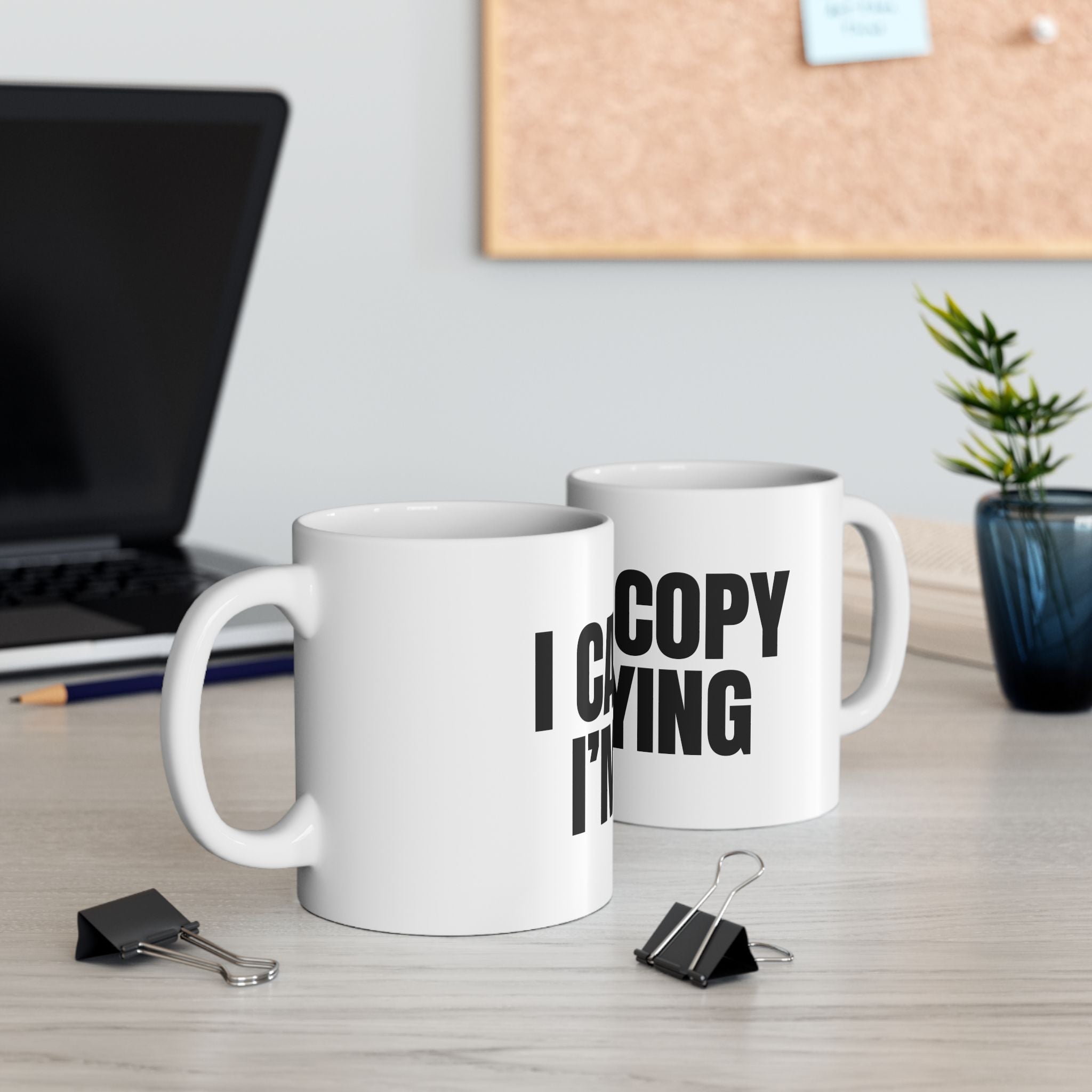 'I Can't Copy, I'm Flying' Mug
